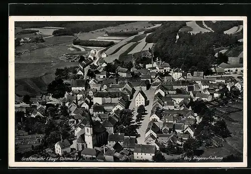 AK Grafenwöhr / Bayr. Ostm., Ortsansicht vom Flugzeug aus