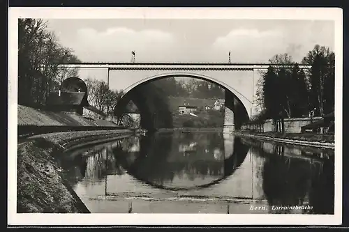 AK Bern, Blick zur Lorrainebrücke