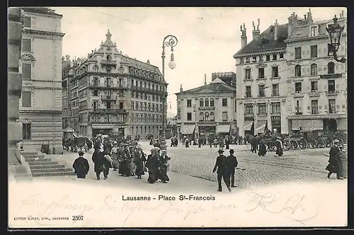 AK Lausanne, Place St-Francois, Hotel du Grand Pont