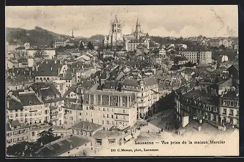 AK Lausanne, Vue prise de la maison Mercier