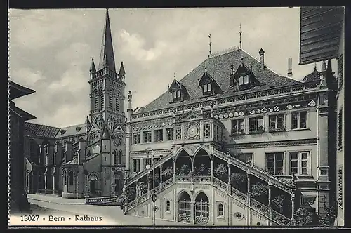 AK Bern, Rathaus und Kirche