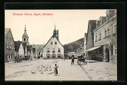 AK Pegnitz /Fränk. Schweiz, Marktplatz