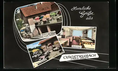 AK Obertrubach, Gasthof-Pension Zur Fränkischen Schweiz, verschiedene Ansichten