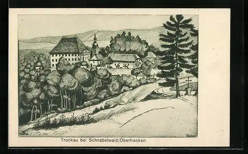 AK Trockau, Kloster am Waldrand
