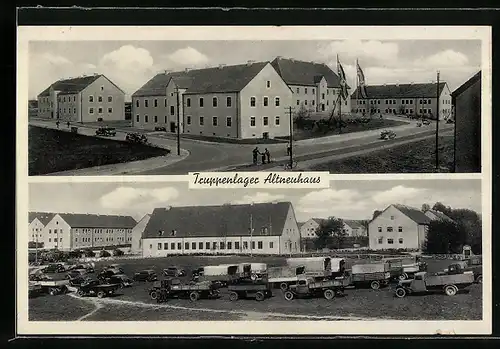 AK Altneuhaus, Blick auf das Truppenlager und die Kasernen