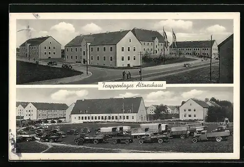 AK Altneuhaus, Blick auf das Truppenlager und die Kasernen