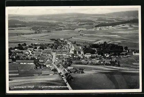 AK Winklarn Obpf., Totalansicht vom Flugzeug aus