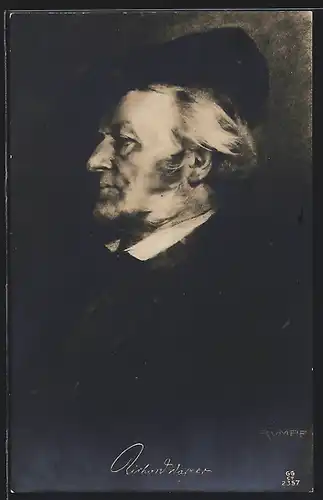 Künstler-AK Fritz Rumpf: Portrait von Richard Wagner