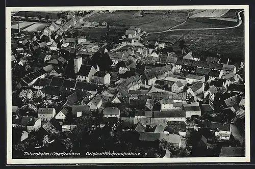 AK Thiersheim / Oberfranken, Fliegeraufnahme des Ortes