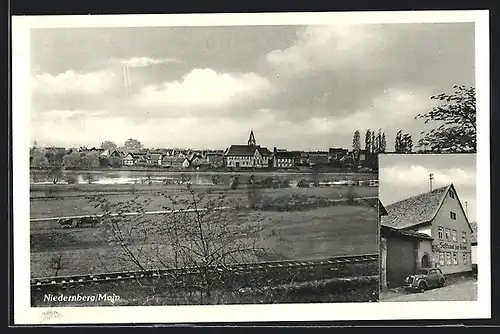 AK Niedernberg / Main, Gasthaus zur Krone, Teilansicht