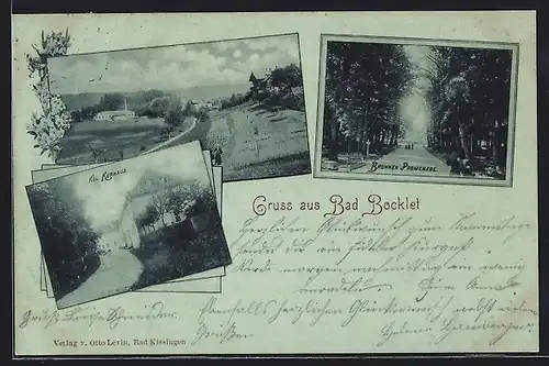 AK Bad Bocklet, Kgl. Kurhaus, Brunnen-Promenade