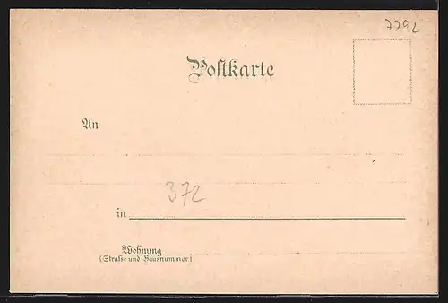 Lithographie Beuron, Gasthaus zum Pelikan, St. Markus Kapelle