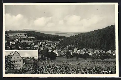 AK Stralsbach, Ortsansicht und Gasthaus Zum weissen Ross