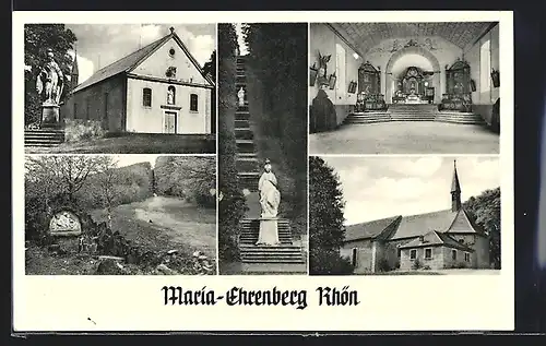AK Motten /Rhön, Fünf Ansichten von Maria-Ehrenberg