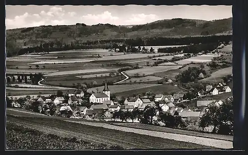 AK Geroda /Rhön (Ufr.), Gesamtansicht von einem Berg aus