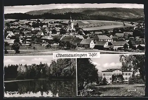 AK Oberlauringen / Ufr., Schloss, Tiefental, Totalansicht