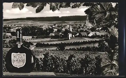 AK Volkach, Ortsansicht mit Weinbrand