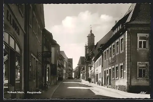 AK Volkach /Main, Hauptstrasse mit Geschäften