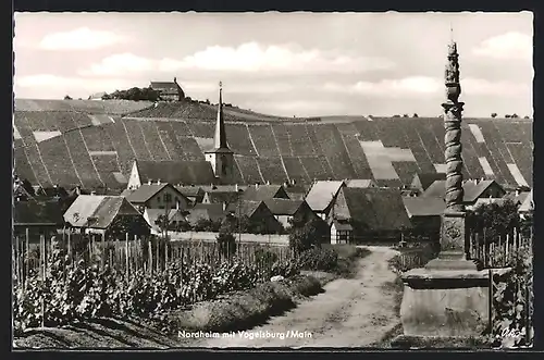 AK Nordheim /Main, Ortsansicht mit Weinreben
