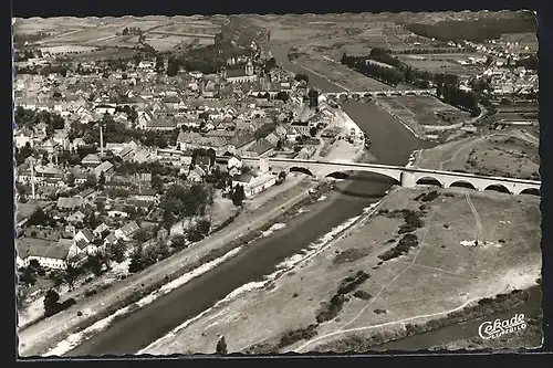 AK Kitzingen am Main, Totalansicht vom Flugzeug aus