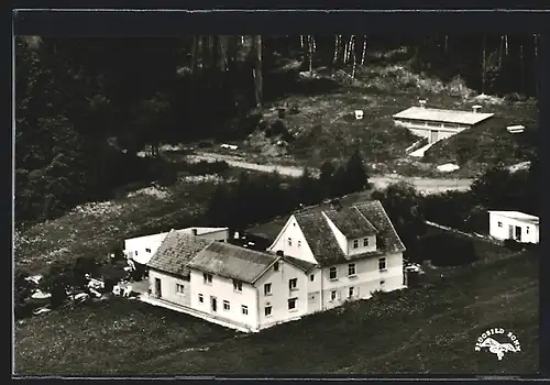 AK Bischofsheim /Rhön, Gasthaus Waldesruh vom Flugzeug aus
