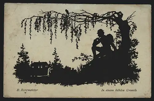 Künstler-AK R. Borrmeister: Schattenbild, In einem kühlen Grunde