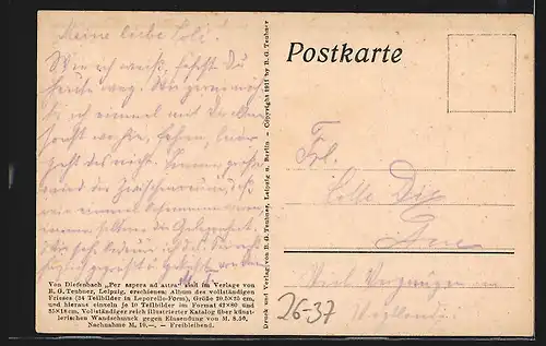 Künstler-AK Diefenbach: Per aspera ad astra, Teilbild 3