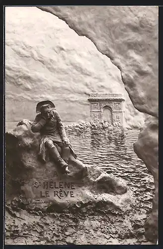 Künstler-AK Domenico Mastroianni: A St. Helene le Reve, Napoleon