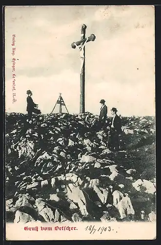 AK Gipfelkreuz auf dem Oetscher