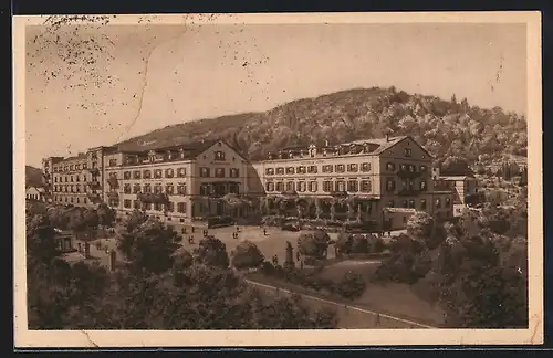 AK Heidelberg, Blick zum Victoria-Hotel, Bes. Fritz Gabler & Erich Mühlmann