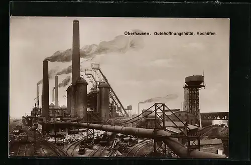 AK Oberhausen, Gutehoffnungshütte, Hochöfen