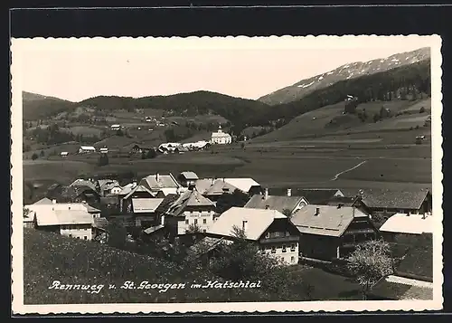 AK Rennweg am Katschberg, Totalansicht mit St. Georgen im Katschtal