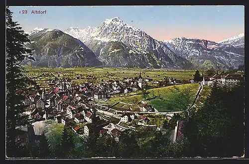 AK Altdorf, Totalansicht aus der Vogelschau