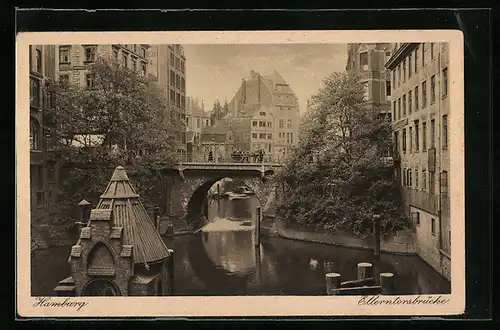 AK Hamburg, an der Ellertorsbrücke