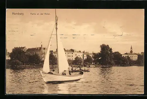 AK Hamburg, Segler und Ruderer auf der Alster