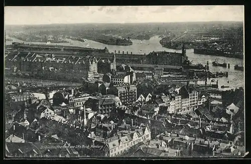 AK Hamburg, Panoramablick vom St. Michaelsturm aus