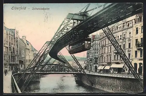 AK Elberfeld, Schwebebahn über Fluss