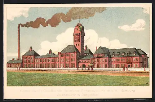 Lithographie Düsseldorf, Seifenfabrik, Grosseinkaufs-Gesellschaft Deutscher Konsumvereine m. b. H. Hamburg