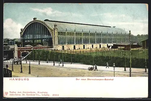 AK Hamburg-St.Pauli, Blick zum Sternschanzenbahnhof