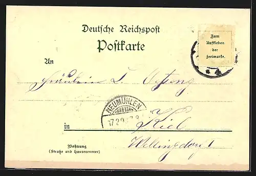 Lithographie Hamburg-Neustadt, Postgebäude