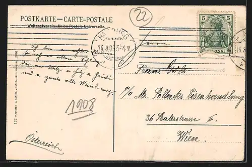 AK Hamburg-Neustadt, Jungfernstieg und Alsterpavillon