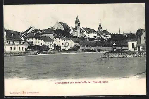 AK Bremgarten, Sicht von unterhalb der Reussbrücke