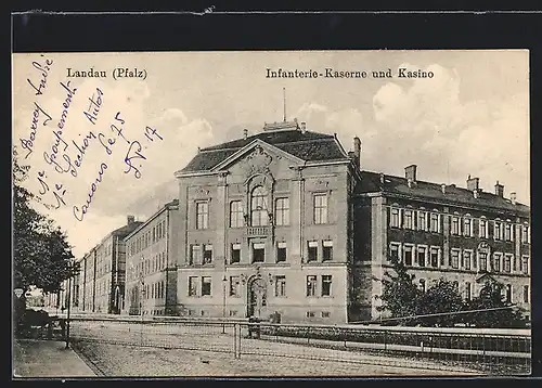 AK Landau, Infanterie-Kaserne & Kasino