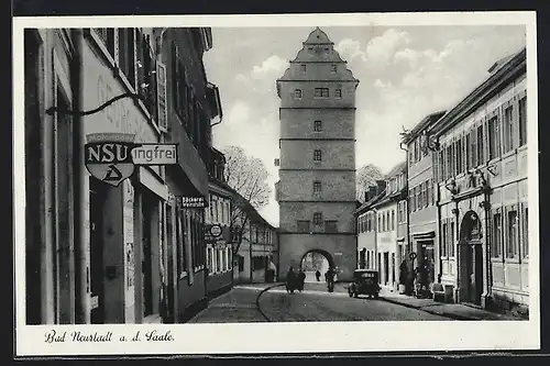 AK Bad Neustadt, Hohnstrasse mit Tor