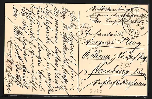 AK Gemünden, Totalansicht von einem Berg aus