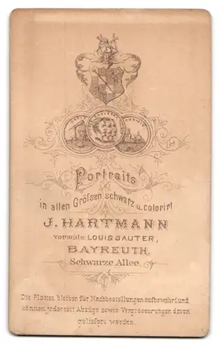 Fotografie J. Hartmann, Bayreuth, Schwarze Allee, Bürgerlicher Herr mit Brille