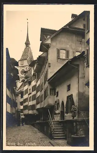 AK Zug, Altstadt mit Zeitturm