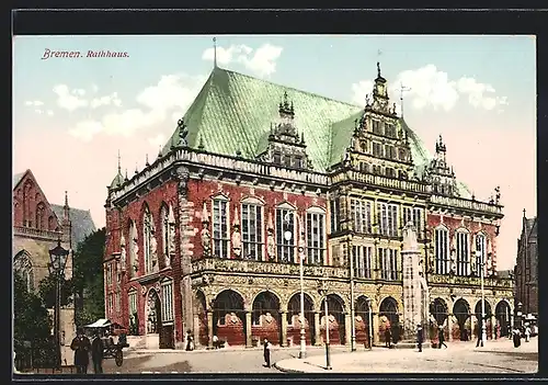 AK Bremen, Rathaus, Totalansicht