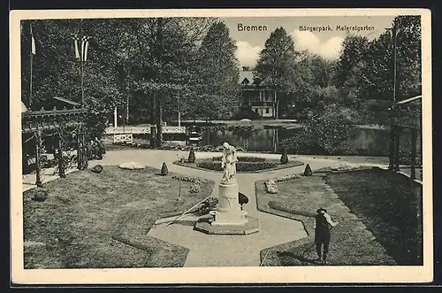 AK Bremen, Bürgerpark, Meiereigarten