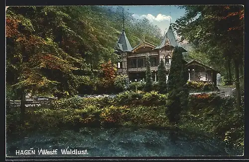 AK Hagen i. Westf., Gasthaus zur Waldlust